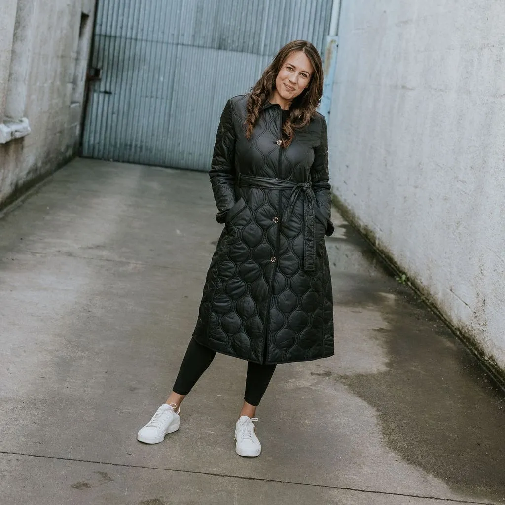 Lissy Women's Quilt Coat - Black