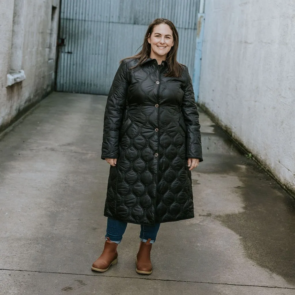 Lissy Women's Quilt Coat - Black