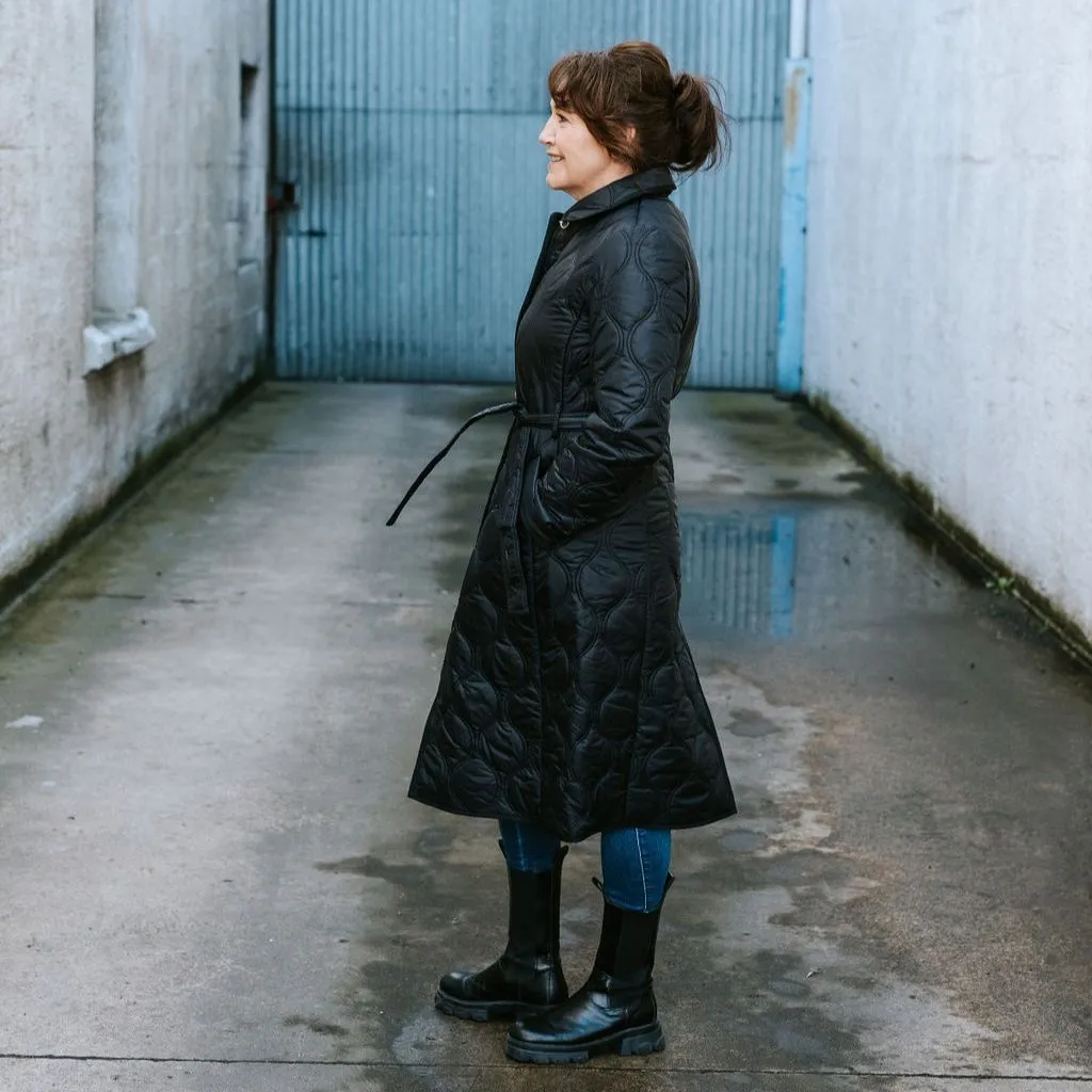 Lissy Women's Quilt Coat - Black
