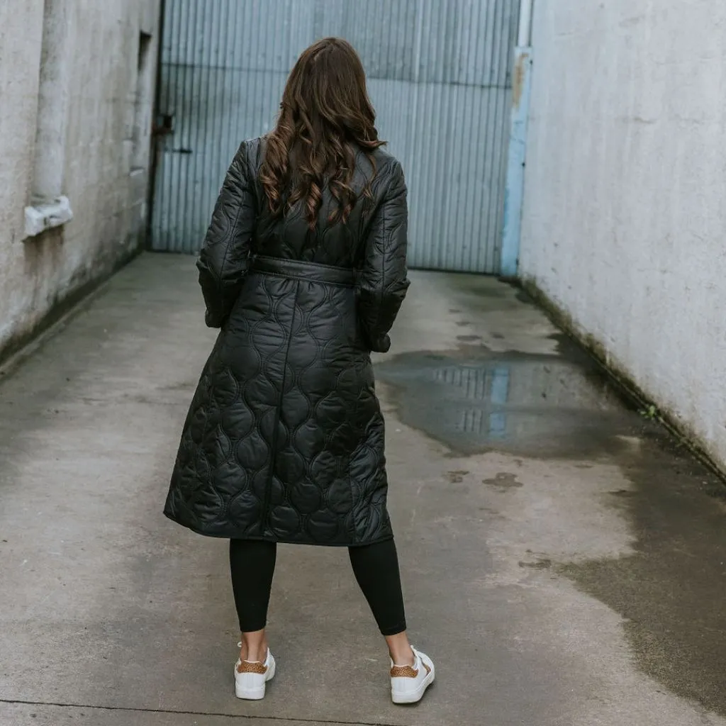 Lissy Women's Quilt Coat - Black