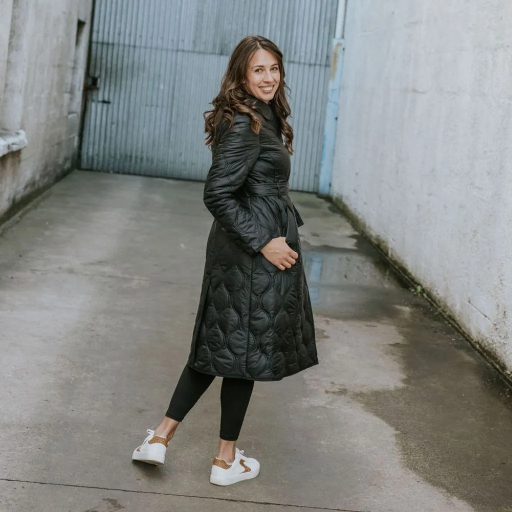 Lissy Women's Quilt Coat - Black