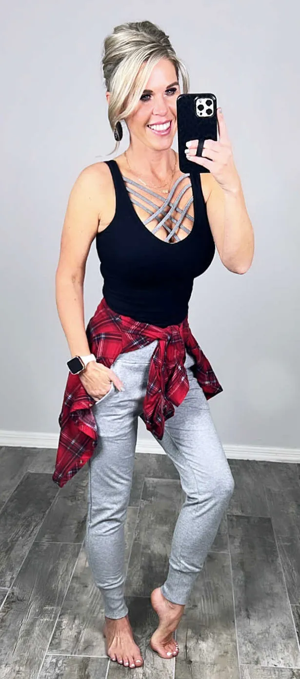 Lounging Around Joggers - Grey
