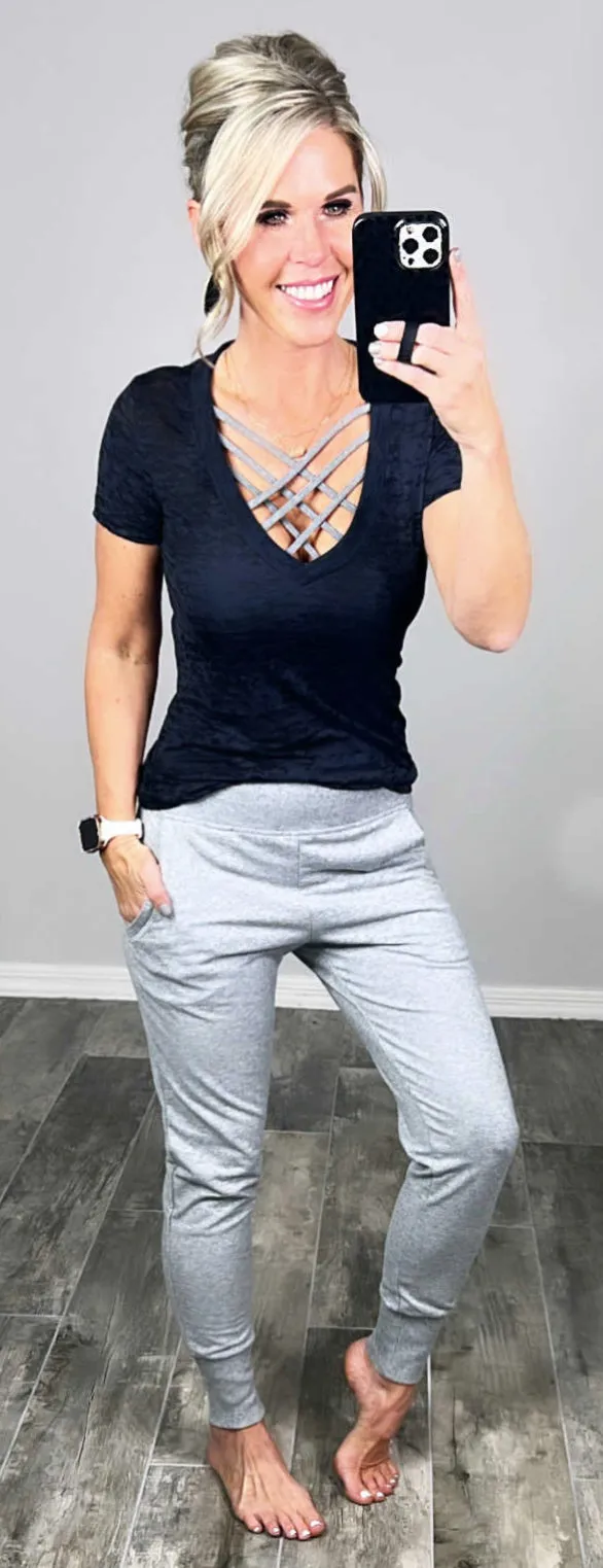 Lounging Around Joggers - Grey