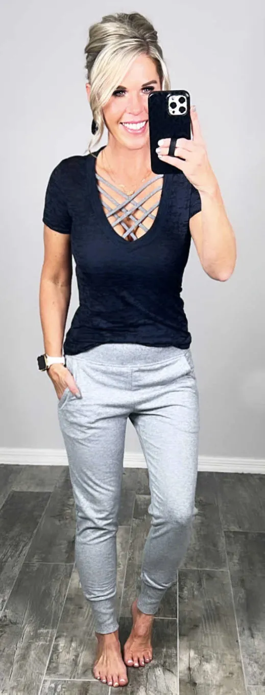 Lounging Around Joggers - Grey