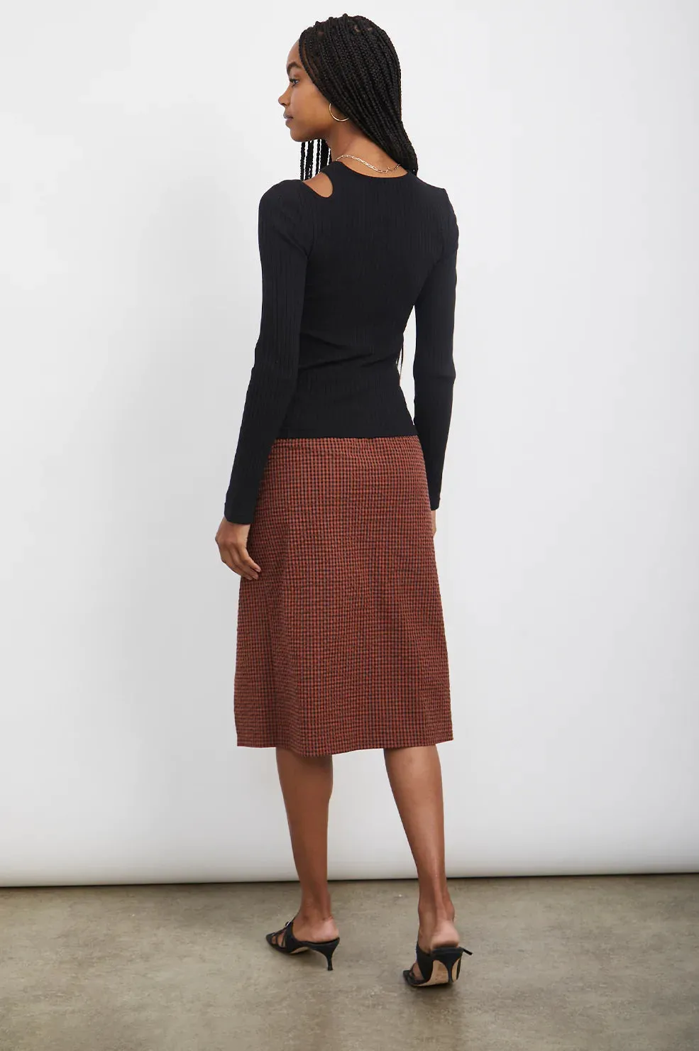 Luci  Skirt -Russet Gingham