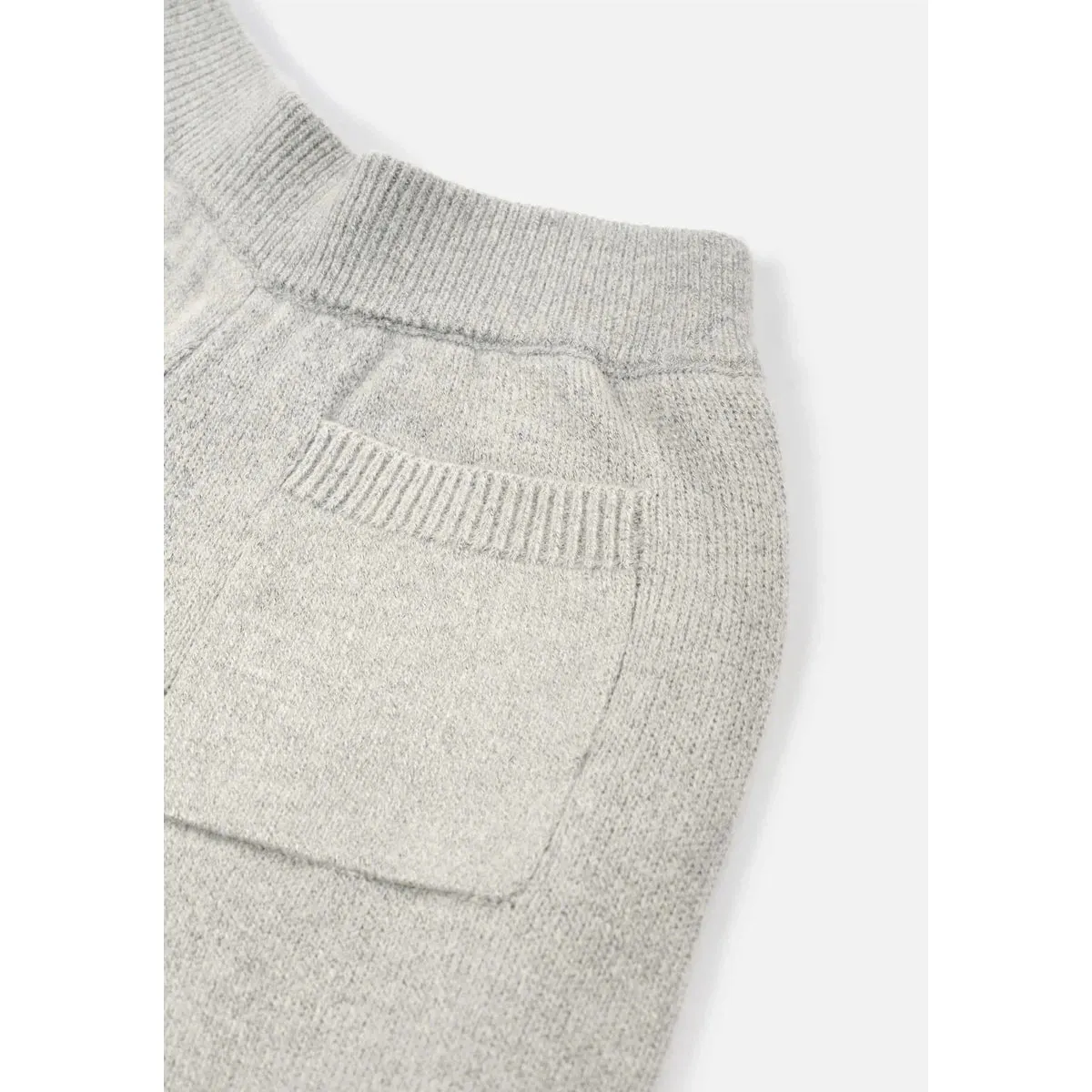 MKI MOHAIR BLEND KNIT WIDE LEG JOGGERS GREY