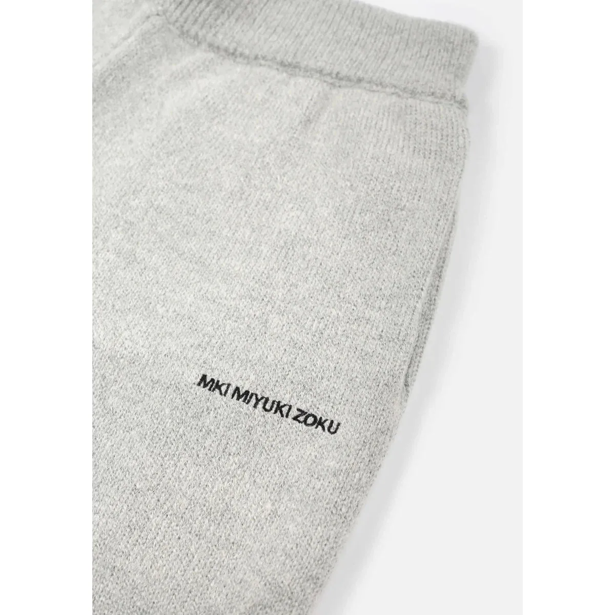 MKI MOHAIR BLEND KNIT WIDE LEG JOGGERS GREY