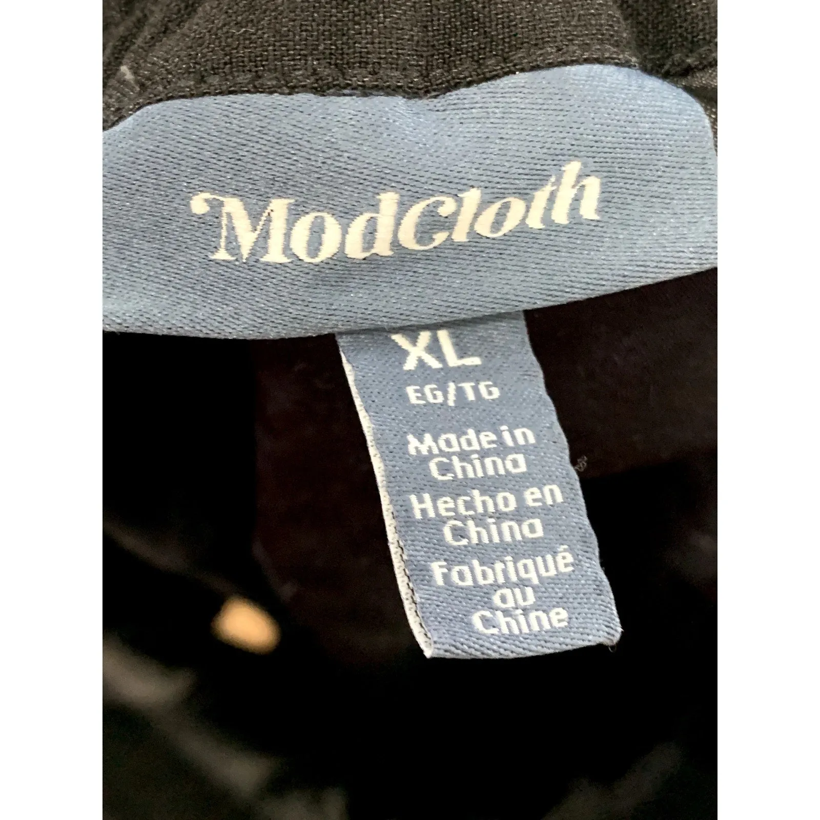 MODCLOTH Women's Black Solid Pull-On A-Line Midi Skirt SZ XL