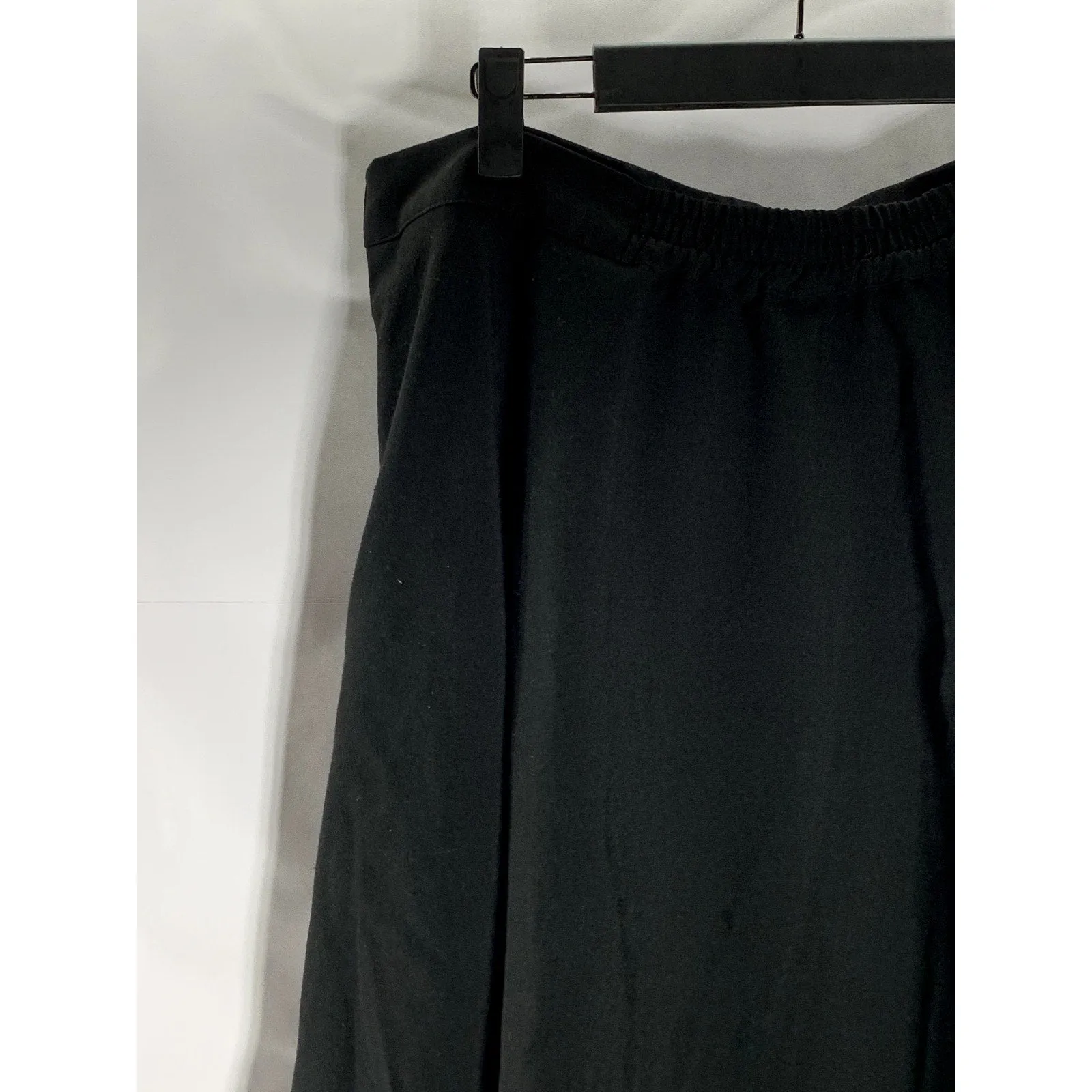 MODCLOTH Women's Black Solid Pull-On A-Line Midi Skirt SZ XL