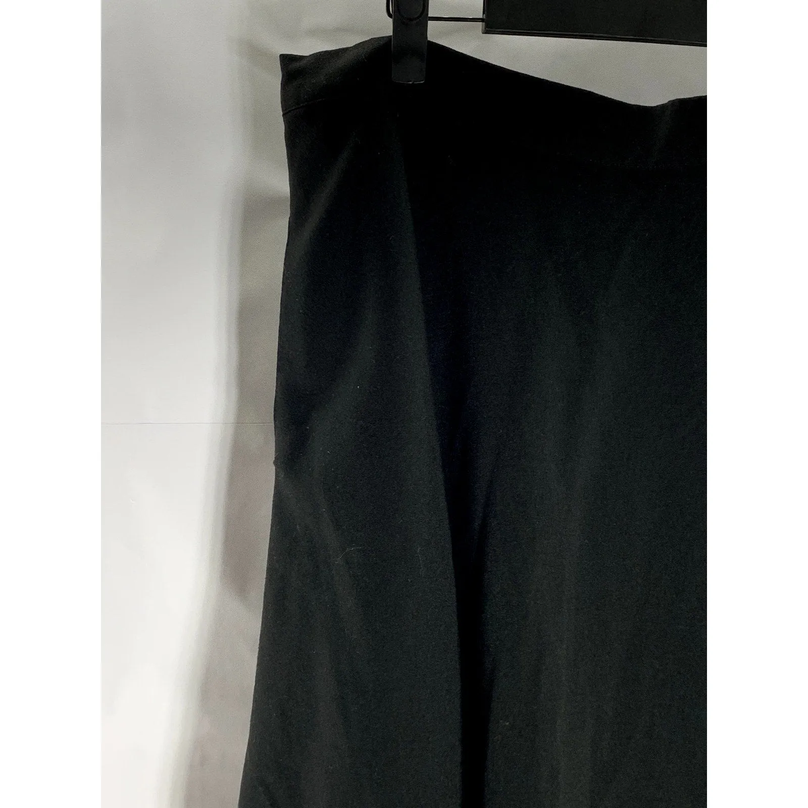 MODCLOTH Women's Black Solid Pull-On A-Line Midi Skirt SZ XL