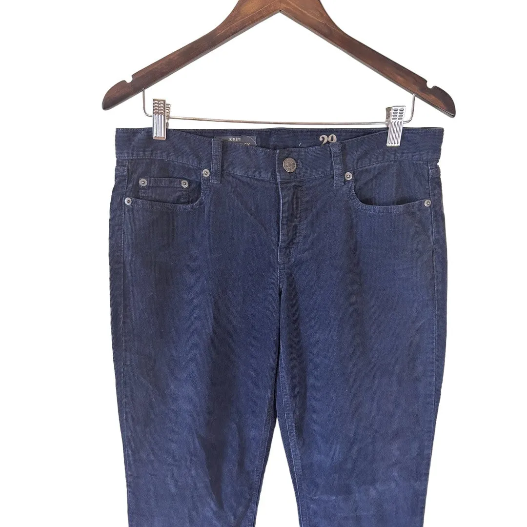 Navy Matchstick Straight Leg Corduroy Pants