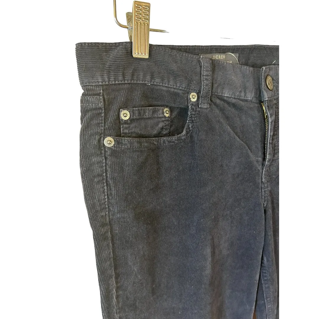 Navy Matchstick Straight Leg Corduroy Pants