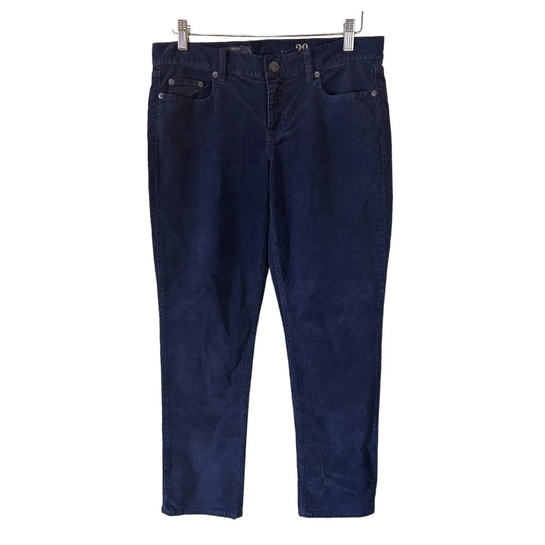 Navy Matchstick Straight Leg Corduroy Pants