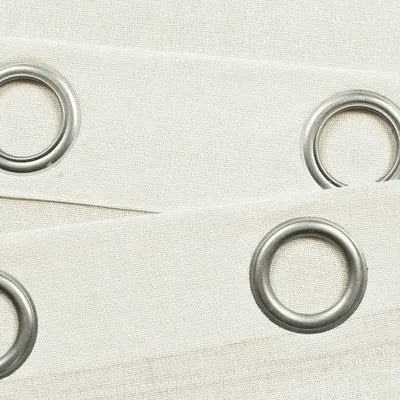 New - Set of 2 (84"x52") Faux Linen Grommet Window Curtain Panels Light Beige - Lush Décor