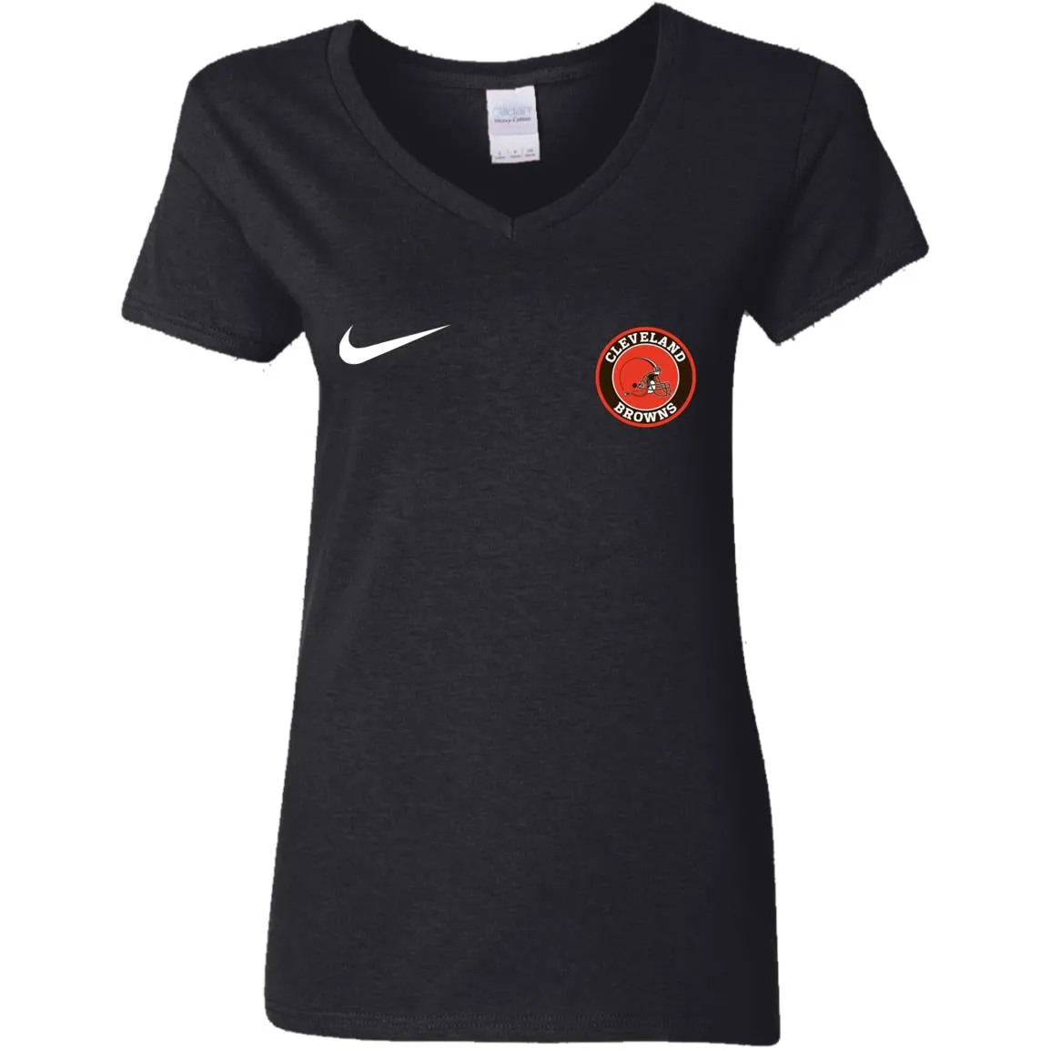 Nike Cleverlan Browns Nfl Football Women V-Neck T-Shirt