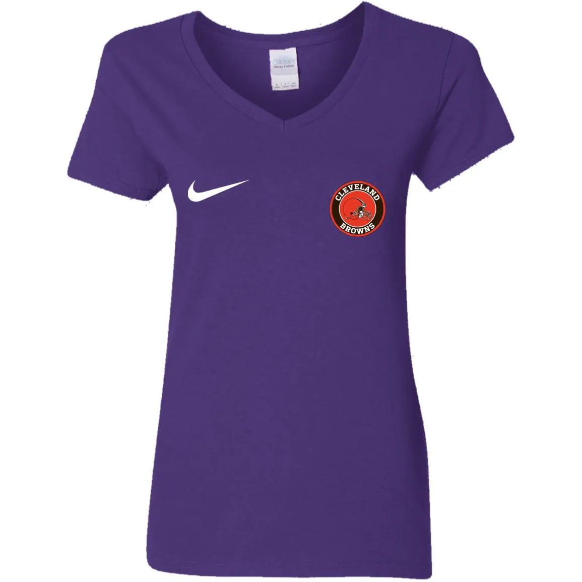 Nike Cleverlan Browns Nfl Football Women V-Neck T-Shirt
