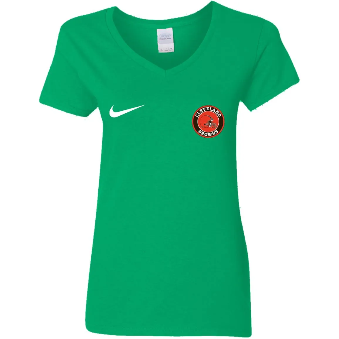 Nike Cleverlan Browns Nfl Football Women V-Neck T-Shirt