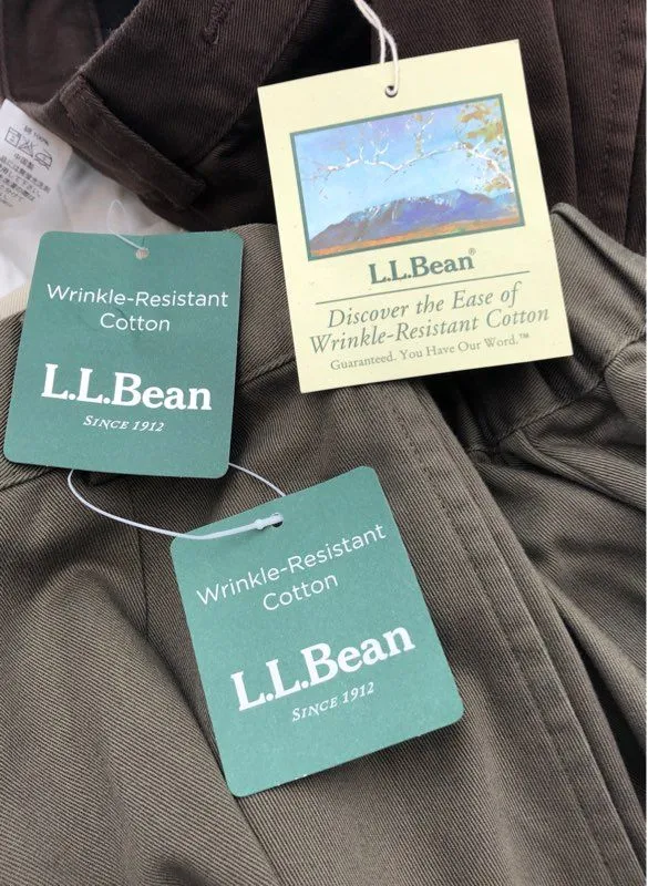 NWT L.L. Bean Chino Pants - Size 4/M Lot Of 3