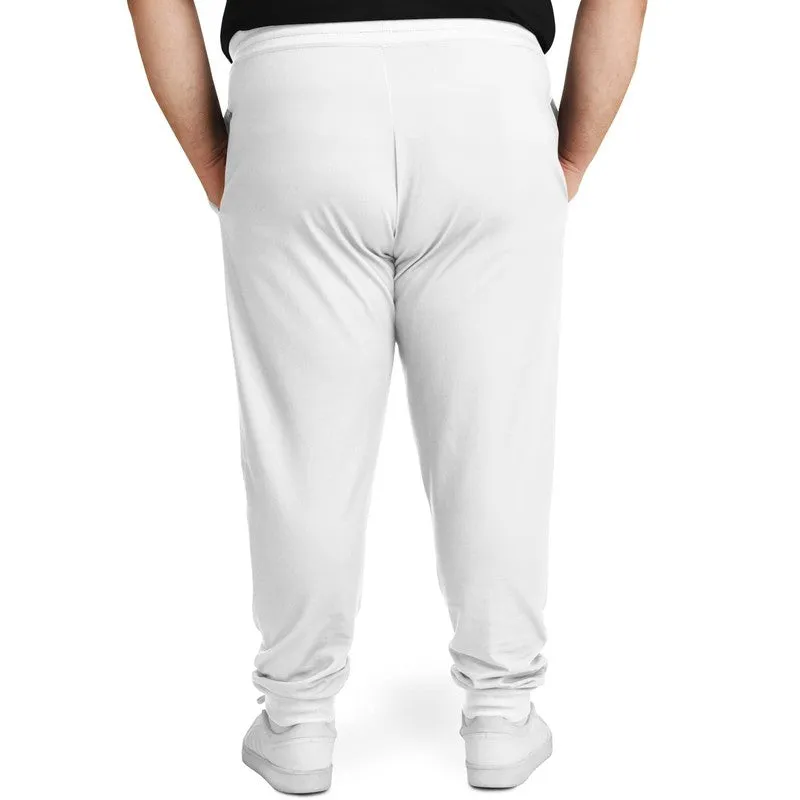 Pale White Joggers | Unisex | with PLUS sizes | White | C0M0Y0K0