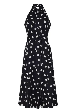 Parker Dress | Spot Black Egret