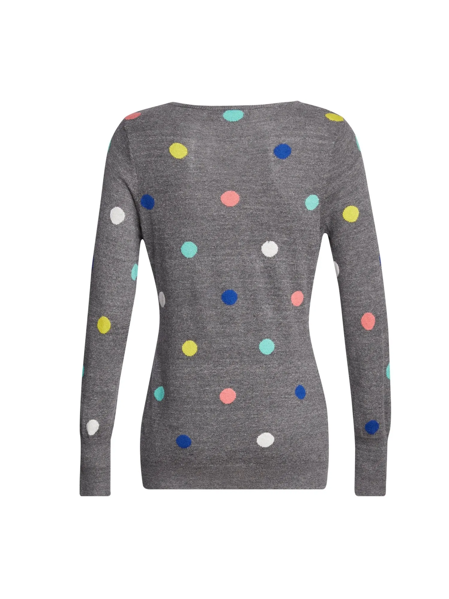 Polka-Dot V-Neck Sweater