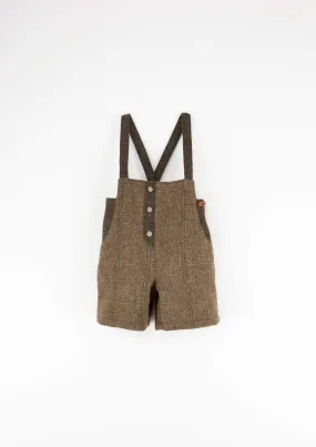 Popelin Green Check Woolen Overall
