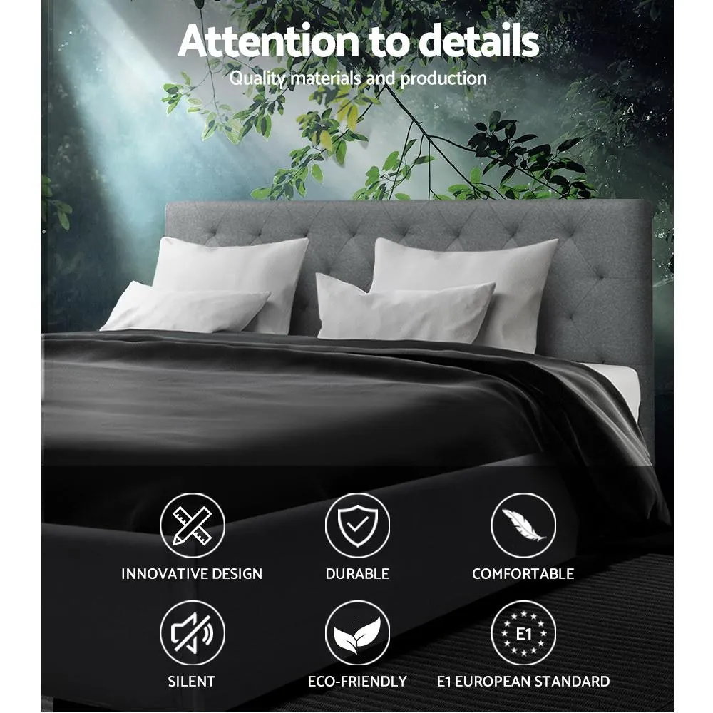 Preston King Bed Frame Grey