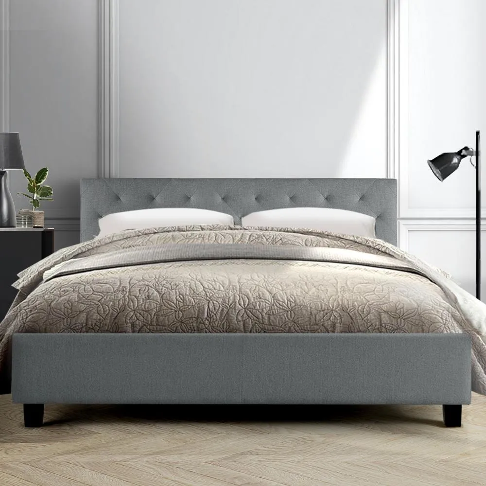 Preston King Bed Frame Grey