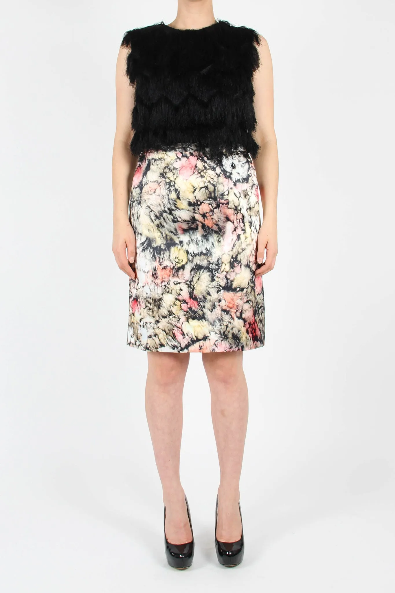 Print Pencil Skirt