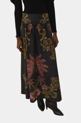 Ravenala Black Midi Skirt