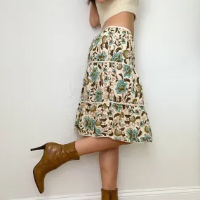Ruffle Cottage Midi Skirt