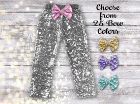 SALE Girl's Silver Sequin Pants
