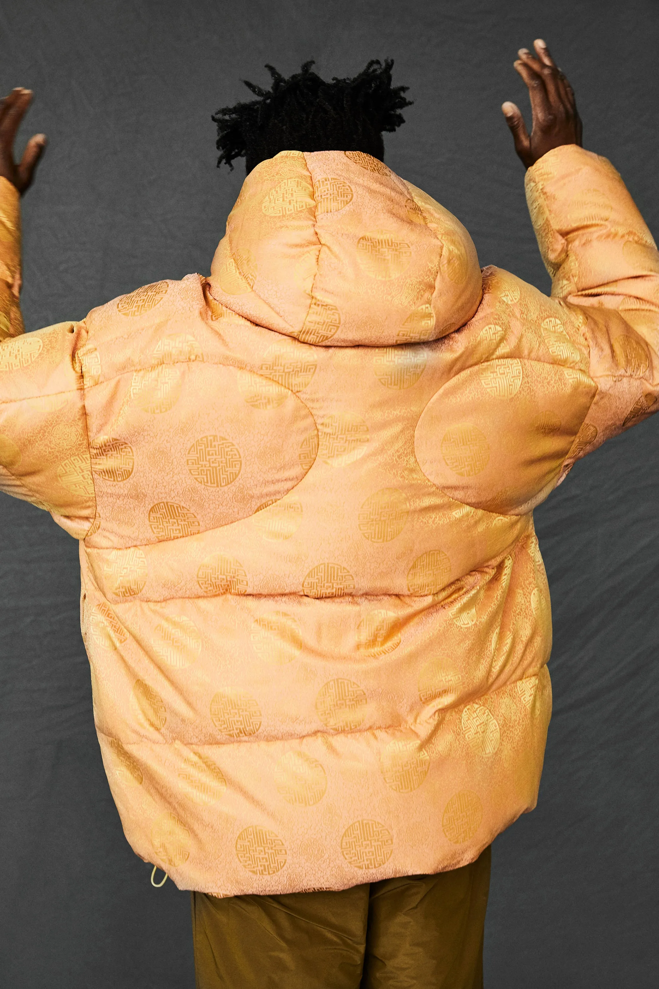 Silk Round Back Down Jacket