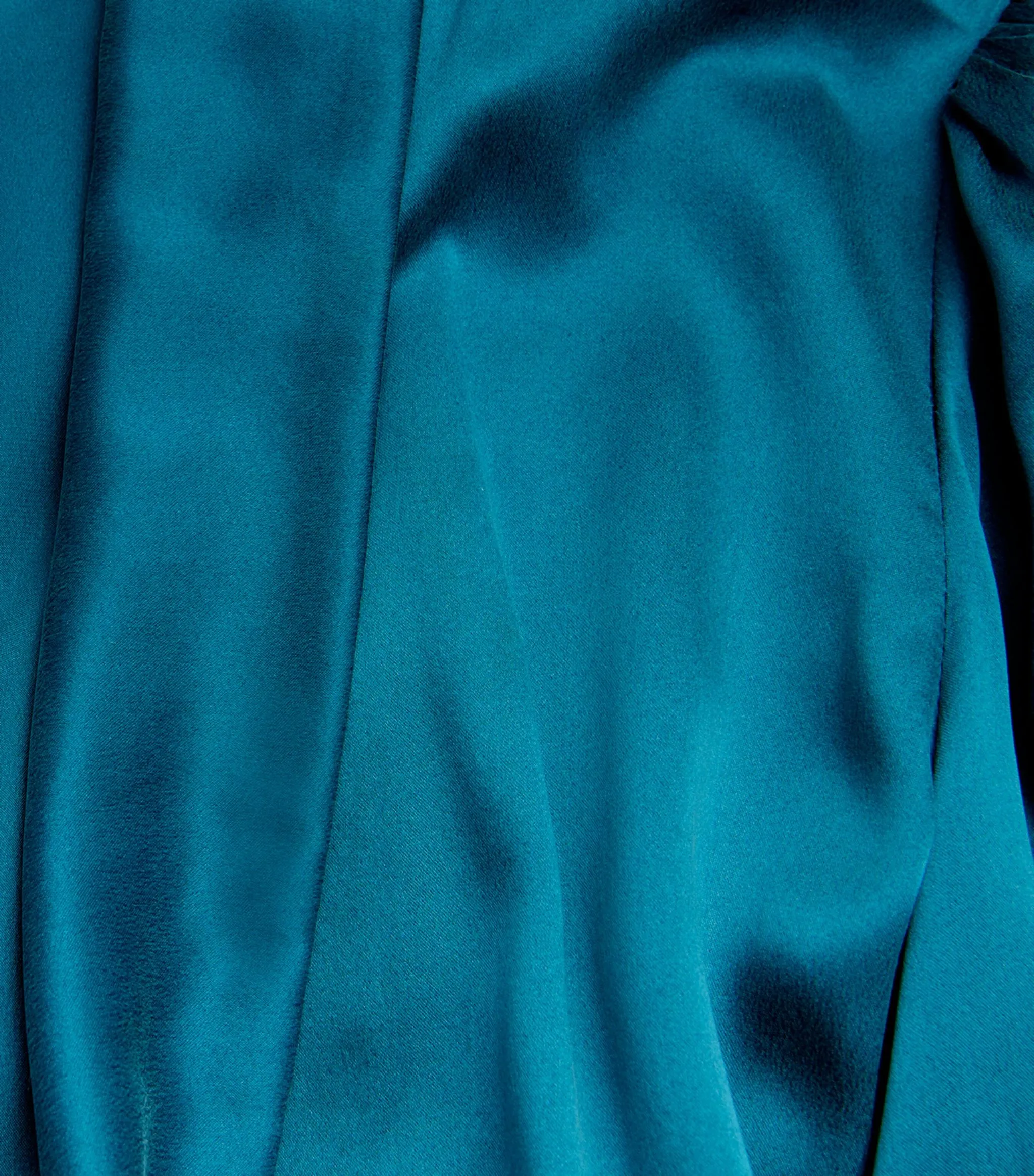 Silk Wrap Midi Dress (Teal)