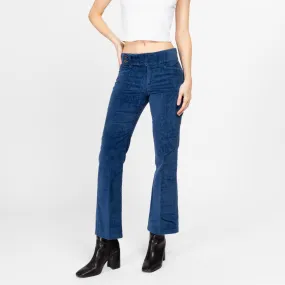 Small 70s Blue Corduroy Kick Flare Pants