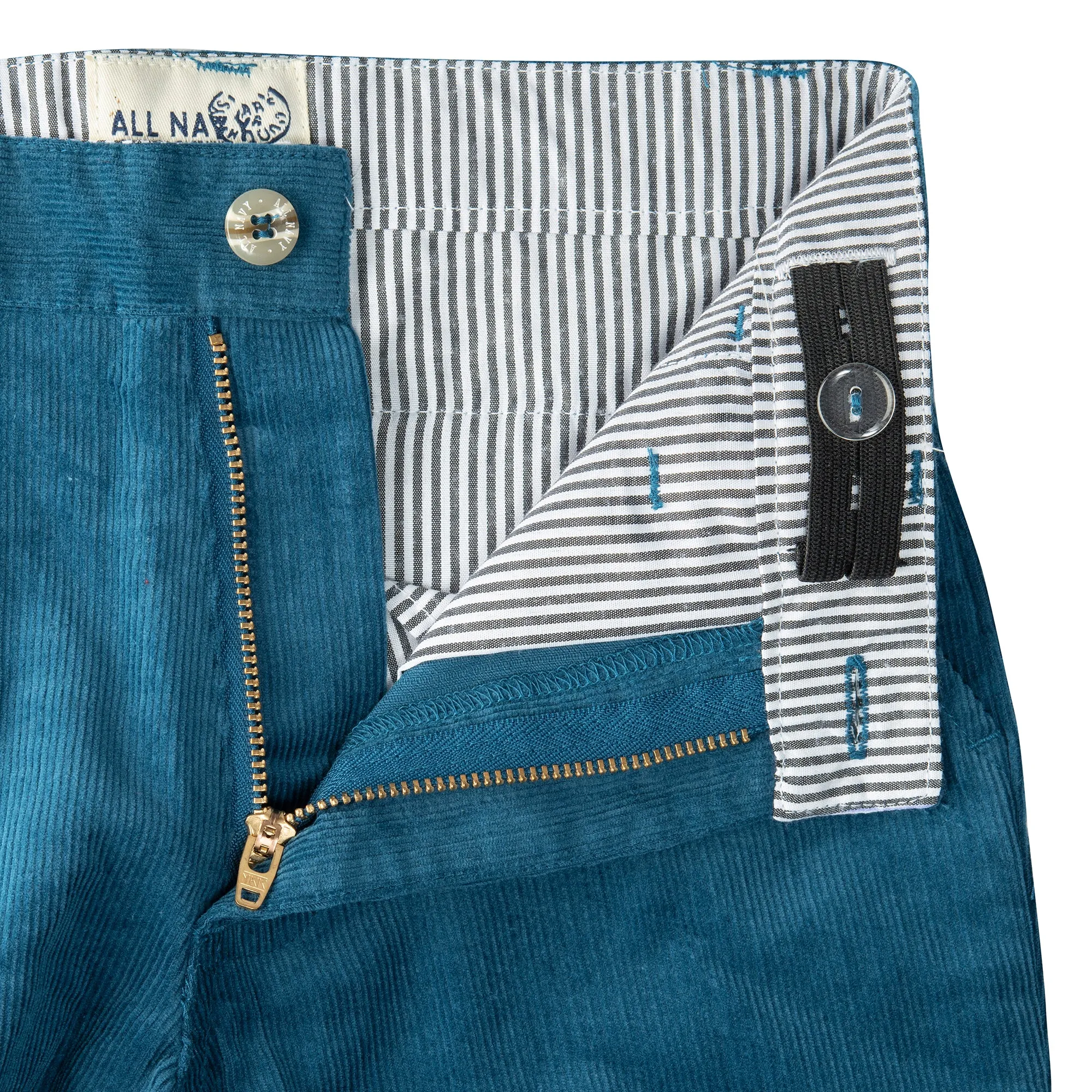 Teal Regular Fit Corduroy Pants