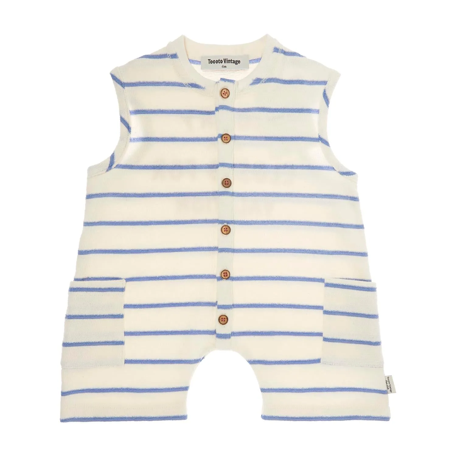 Tocoto Vintage Blue Stripe Overall