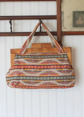 Vintage 1940s Southwestern Sunset Fabric Purse