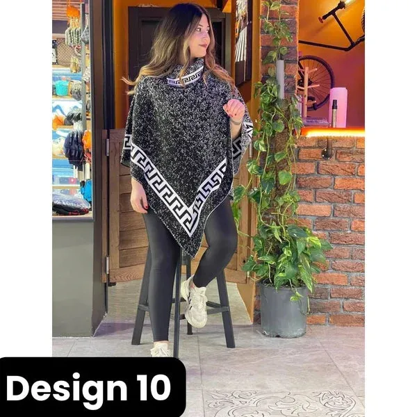 winter free fall fleece poncho