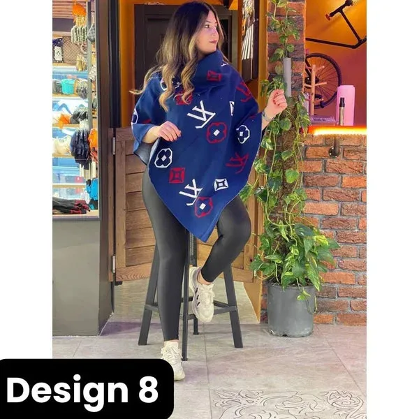 winter free fall fleece poncho