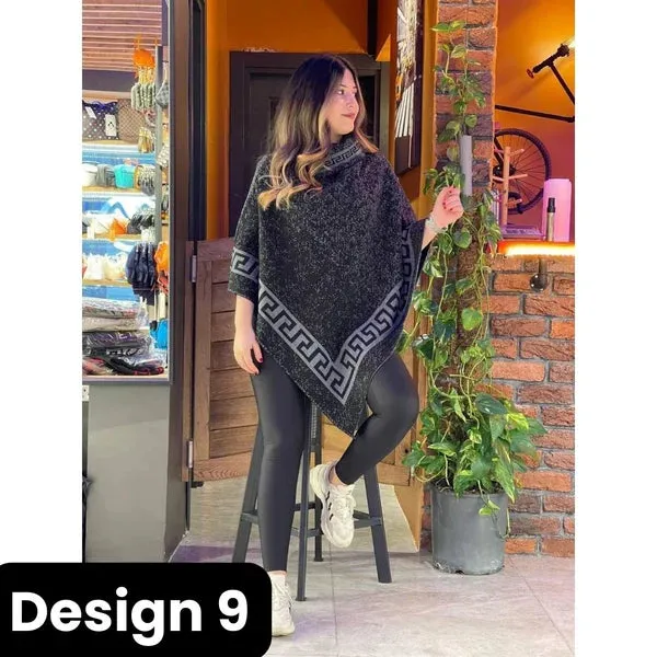 winter free fall fleece poncho