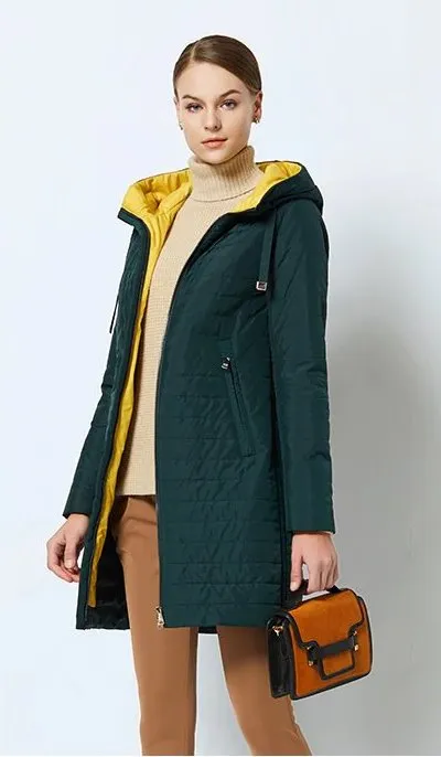 Women's Spring Warm Thin Hooded Long Coat