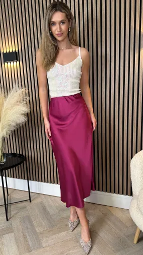 Yaella Purple Midi Skirt