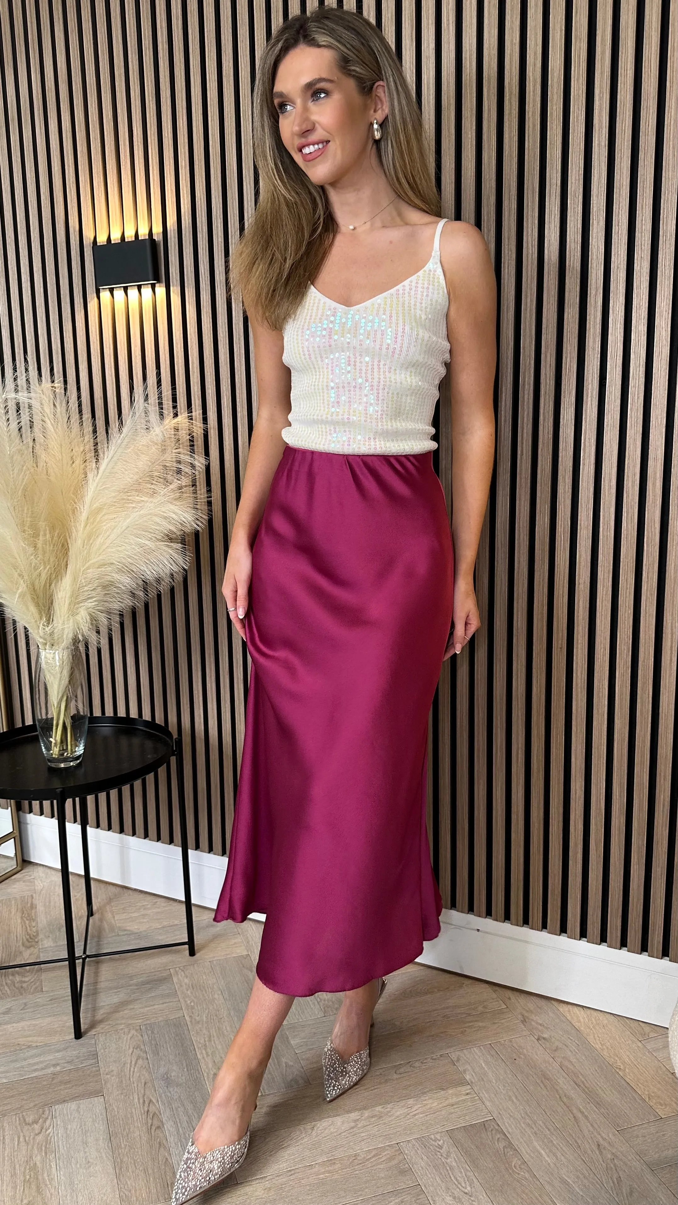 Yaella Purple Midi Skirt
