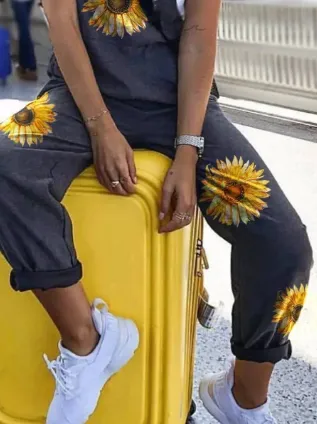 Zonnebloem print casual overall